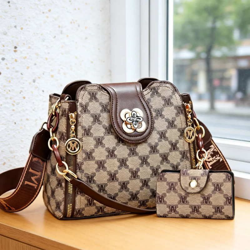 Women Bags Daily Use - vintage letter printed shoulder bag, fashionable