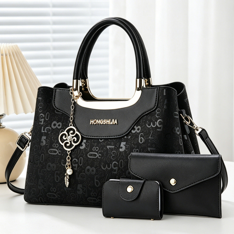 Women Bags Luxury - 3-piece Fashion Women's Handbag Set, Light