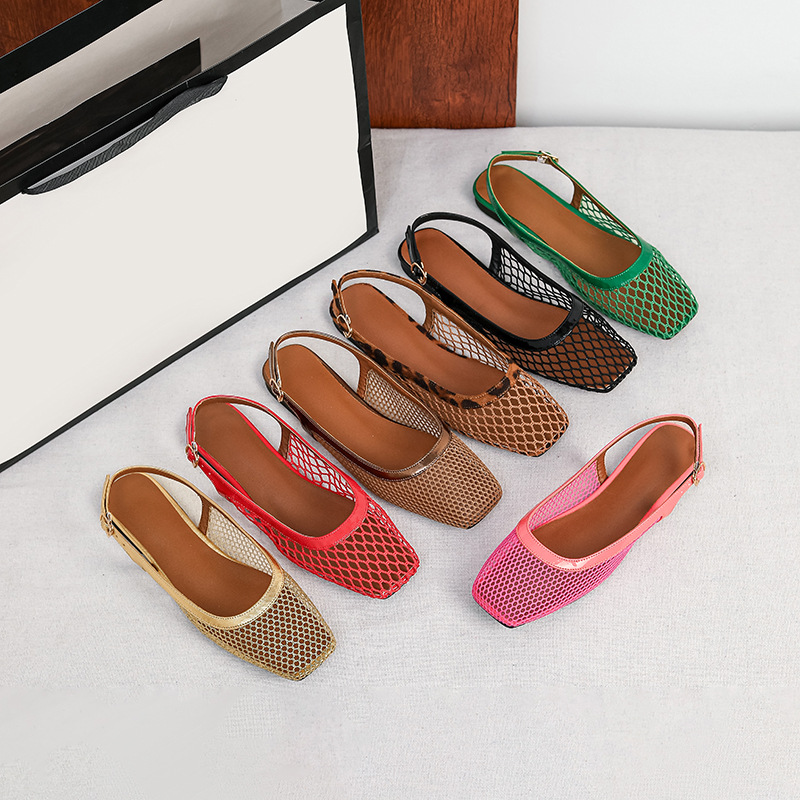 Women'S Japanese Bags - Mesh square head slippers bag head