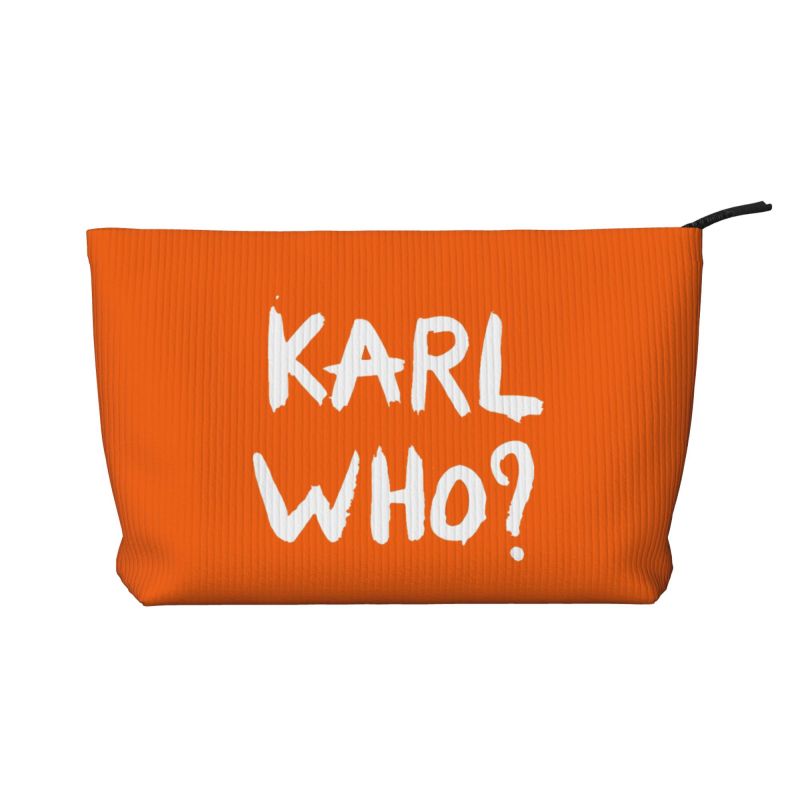 Women'S Karl Bags - Karl Who Slogan Makeup Bag for