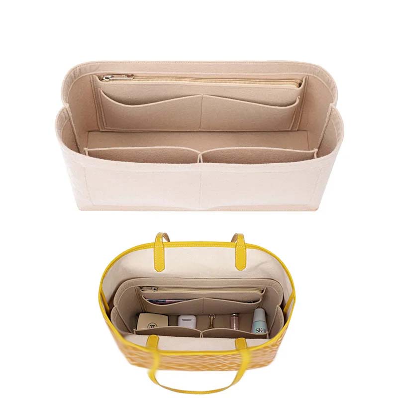 Women Bags Goyard - Felt Insert Bag Cosmetic Organizer Insert