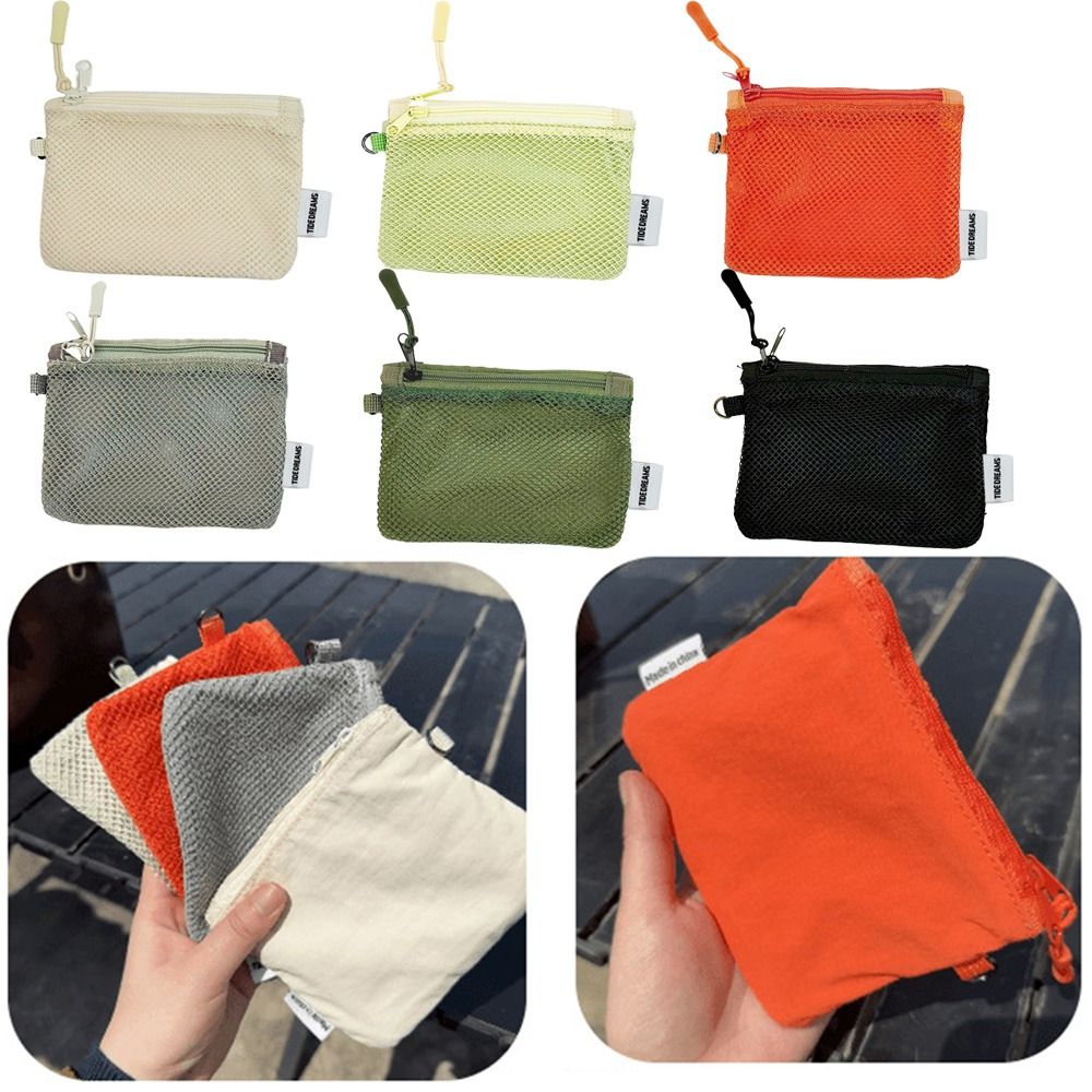 Women Bags Pictures - Double Zipper Mesh Storage Bag Large