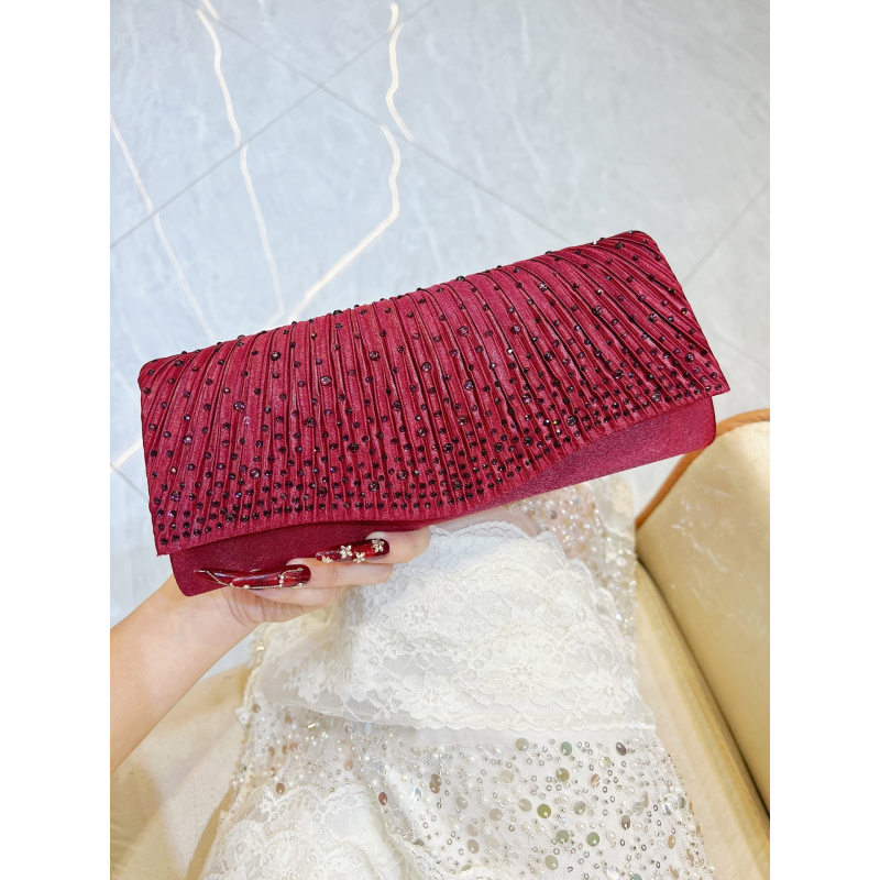 Clutch Bag Evening - New luxury diamond-embellished evening clutch for