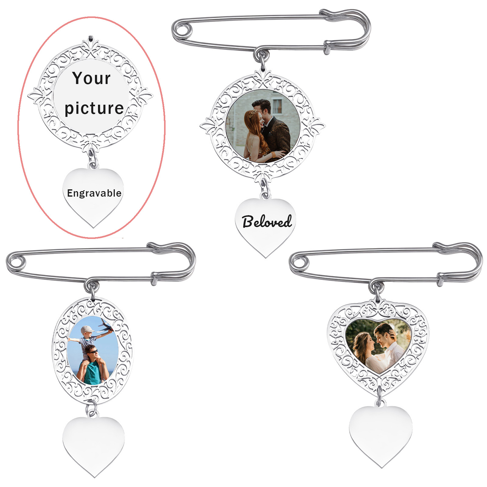 Women Bags Pictures - Custom Picture Badge Brooches Pin DIY