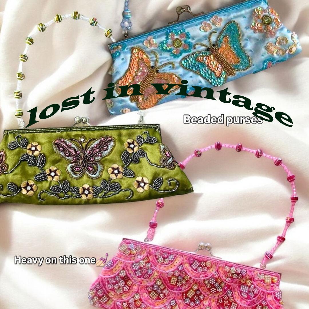 Clutch Bag Evening - Lost in Vintage Hand-embroidered Glitter Beading