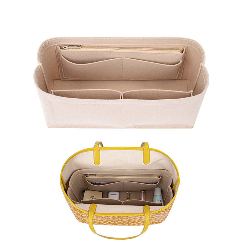 Women Bags Goyard - Felt Insert Bag Cosmetic Organizer Insert