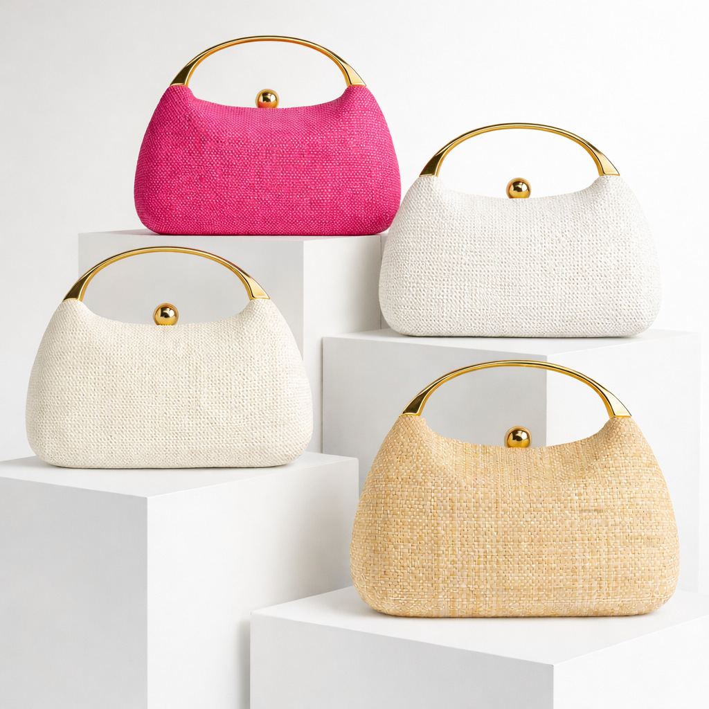 Clutch Bag Evening - Fashion Elegant Straw Woven Clutch Handbags