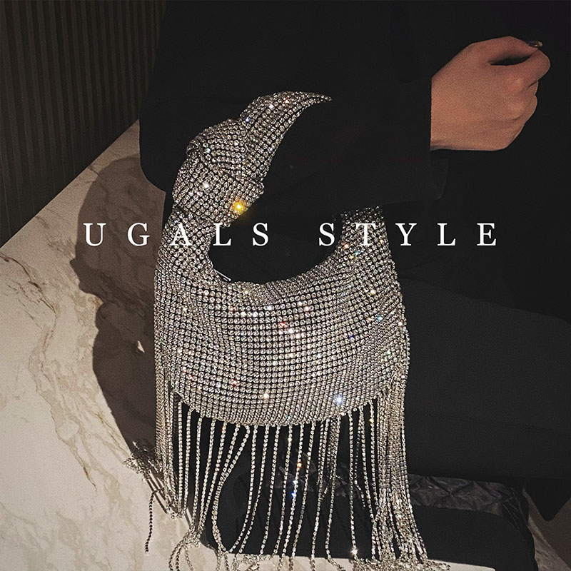 UGALS Diamond Embedded Handbag - Clutch Bag Evening ulasan dan harga