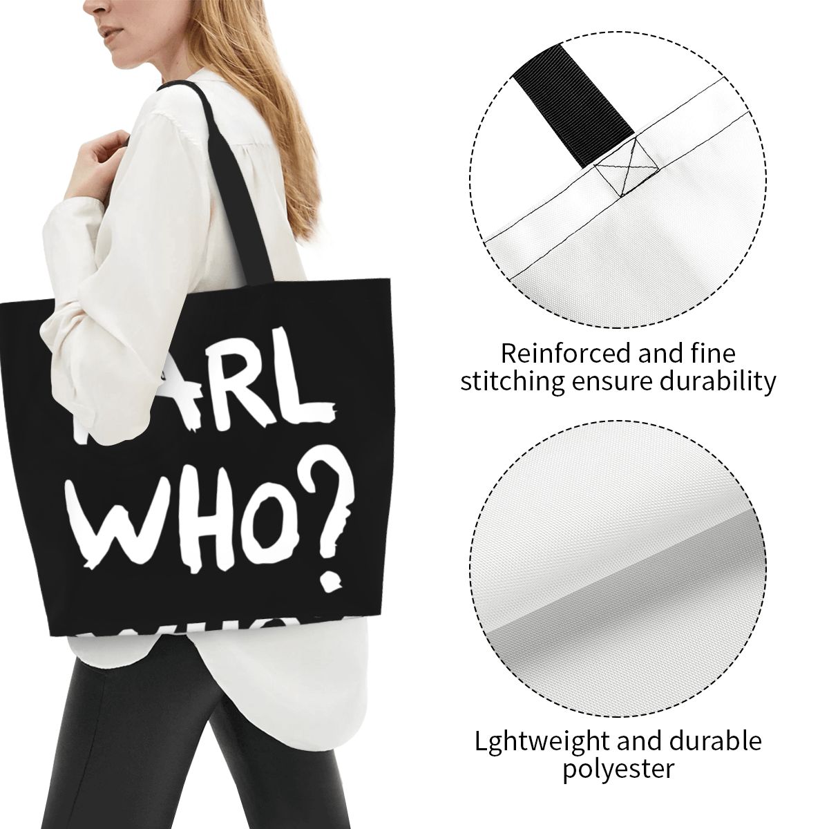 Custom Kawaii Karl Who Slogan  - Women'S Karl Bags ulasan dan harga