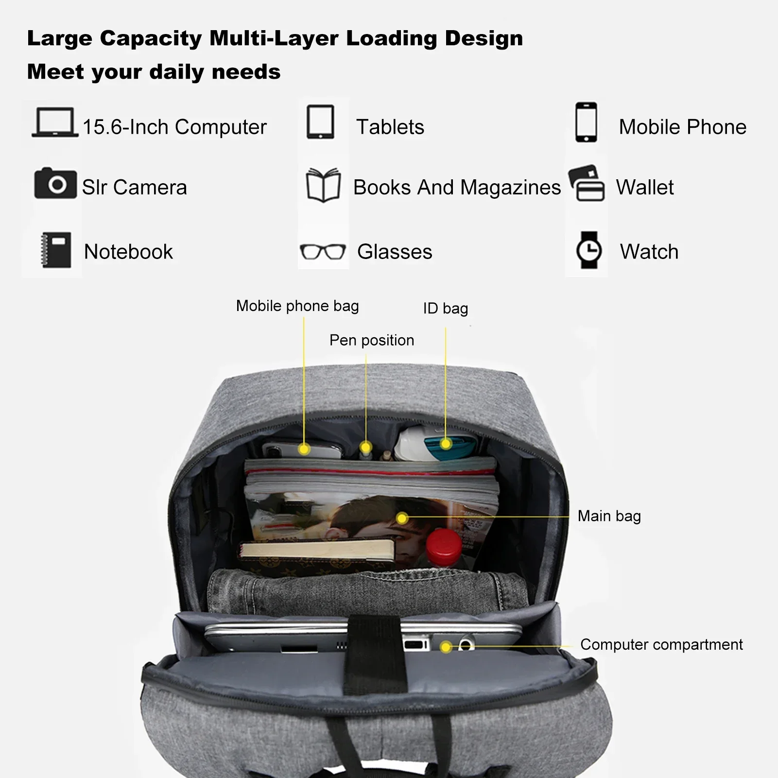 Laptop Backpack for 17 Inch La - Women Bags Rack ulasan dan harga