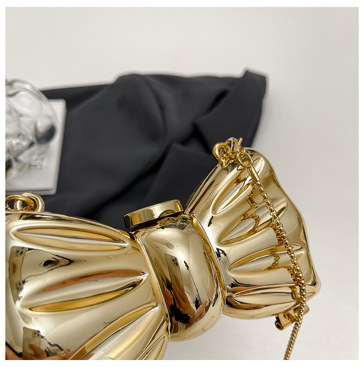 Gold Bow Shaped Metal Evening  - Clutch Bag Evening ulasan dan harga