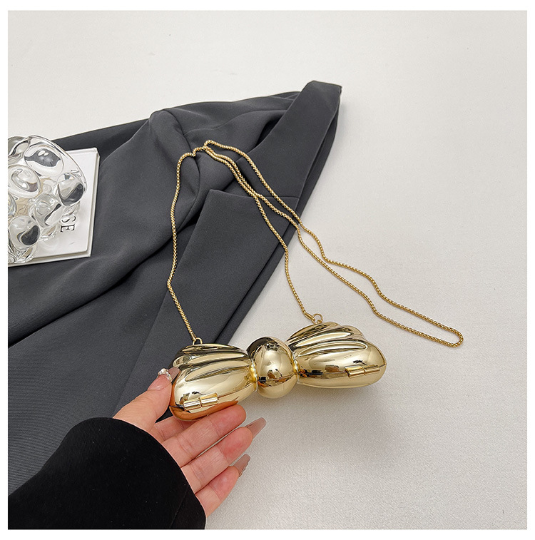 Gold Bow Shaped Metal Evening  - Clutch Bag Evening ulasan dan harga