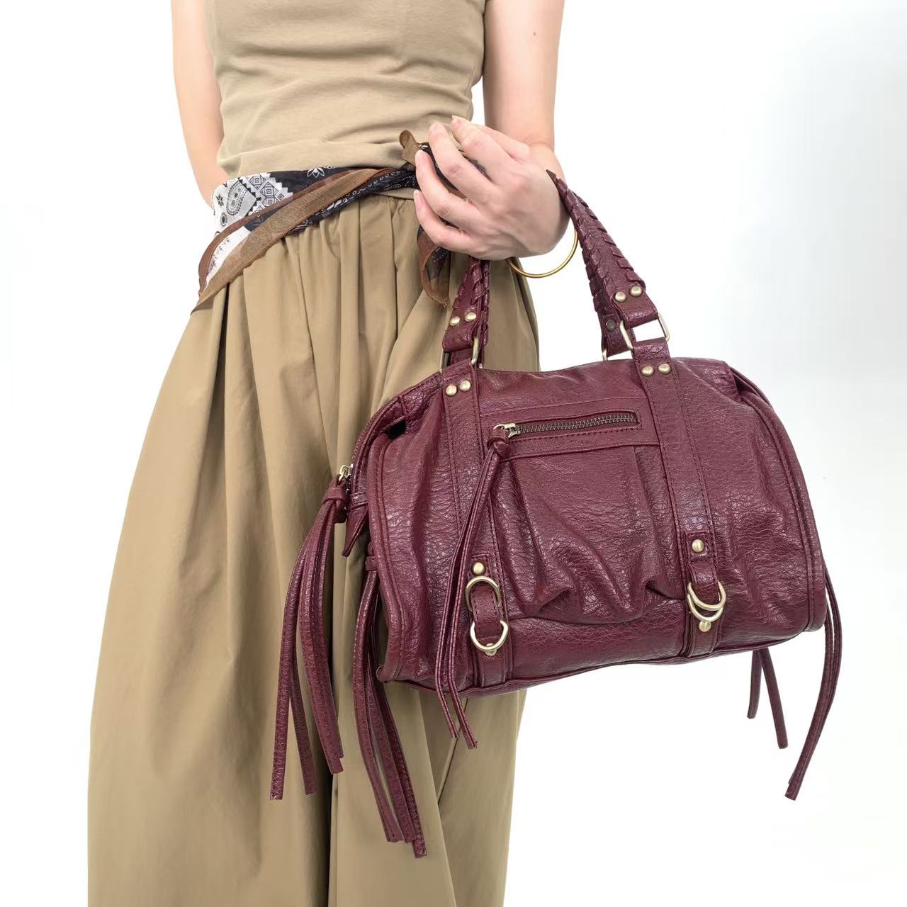 Ladies' retro motorcycle handb - Women Bags Polene ulasan dan harga