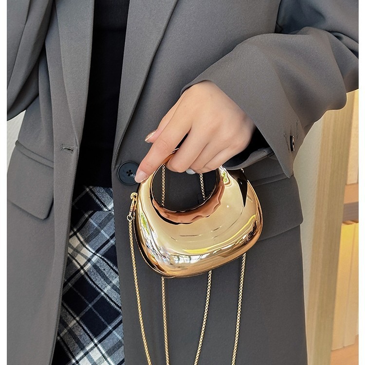Mini Golden Evening Bag Purses - Clutch Bag Evening ulasan dan harga