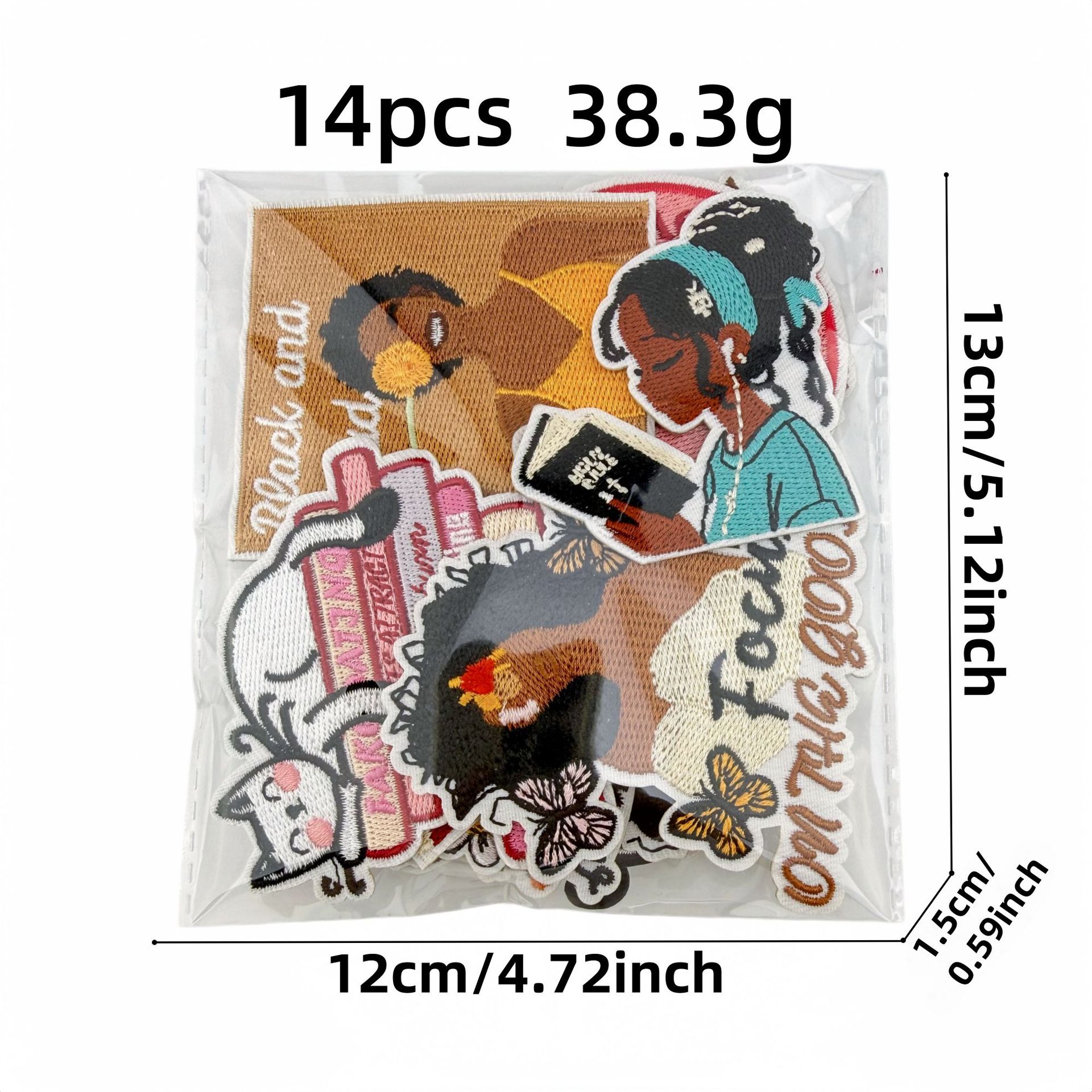 Black Girl Iron On Patches Emb - Women Bags Pictures ulasan dan harga