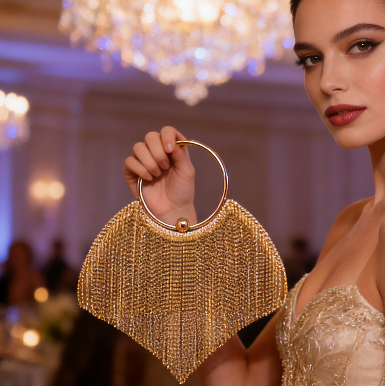 Luxury Glitter Women Clutch Ev - Clutch Bag Evening ulasan dan harga