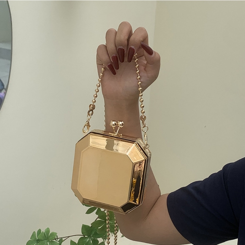 Mini Luxury Gold Party Evening - Clutch Bag Evening ulasan dan harga