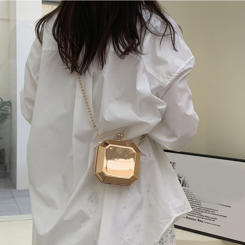 Mini Luxury Gold Party Evening - Clutch Bag Evening ulasan dan harga