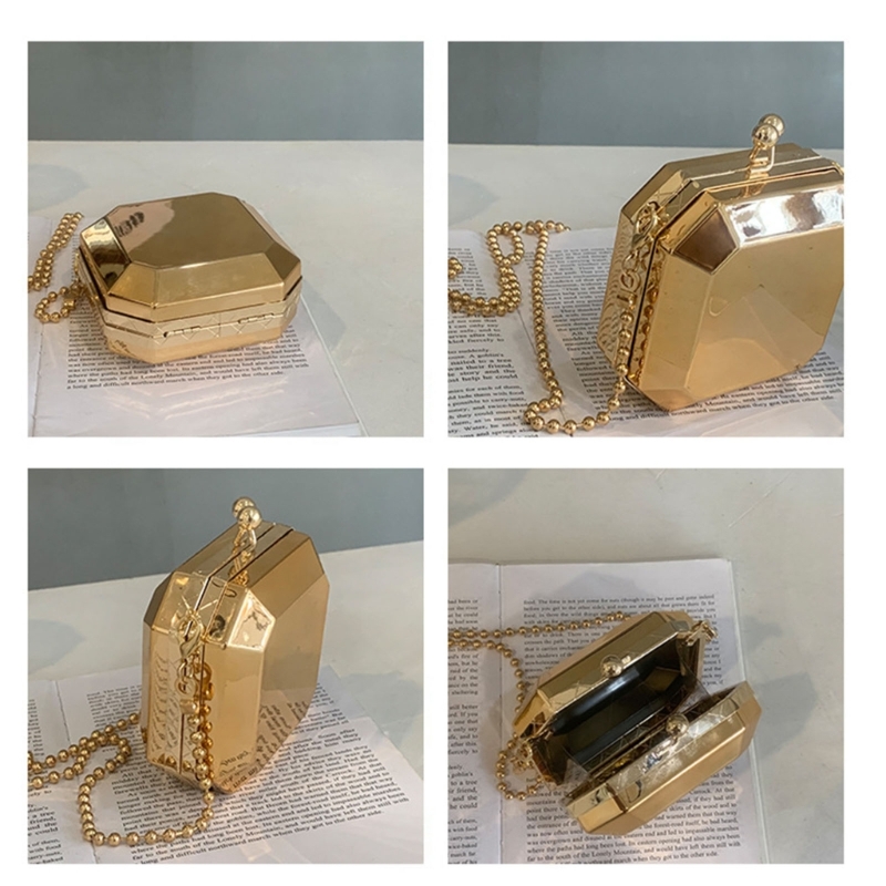Mini Luxury Gold Party Evening - Clutch Bag Evening ulasan dan harga
