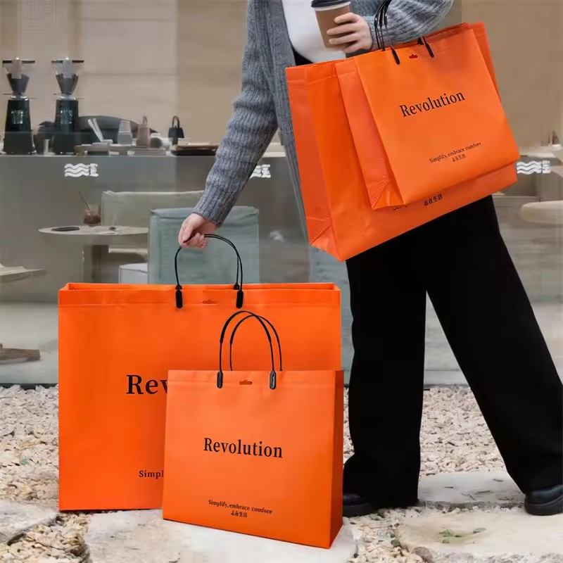 10pcs Orange Non-woven Tote Ba - Women Bags For Eid ulasan dan harga