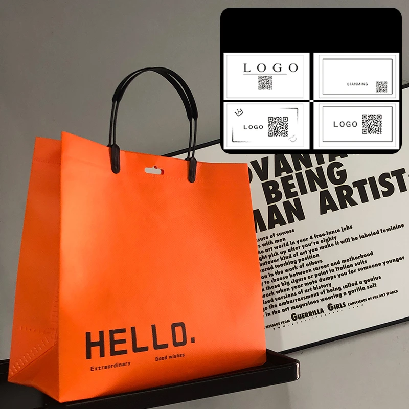 10pcs Orange Non-woven Tote Ba - Women Bags For Eid ulasan dan harga