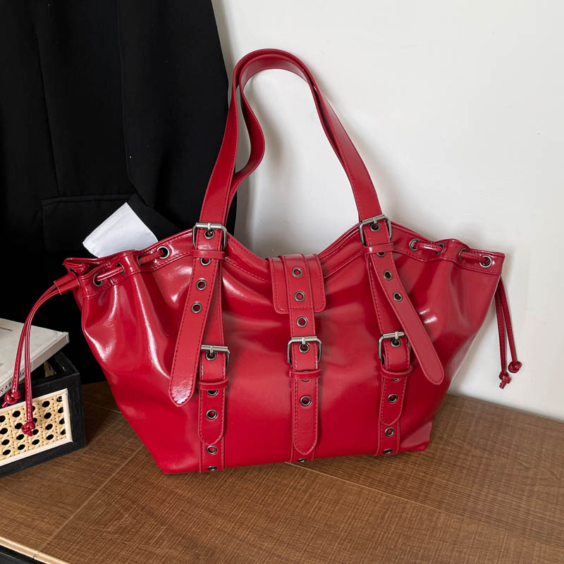 Y2K Gothic Rivet Adjustable St - Women Bags Discount ulasan dan harga