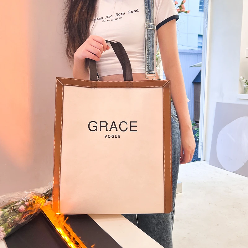 10pcs Non-woven Shopping Tote  - Women Bags For Eid ulasan dan harga
