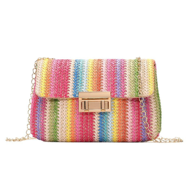 Women Summer Beach Rainbow Str - Women Bags Polene ulasan dan harga