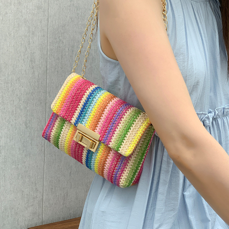 Women Summer Beach Rainbow Str - Women Bags Polene ulasan dan harga