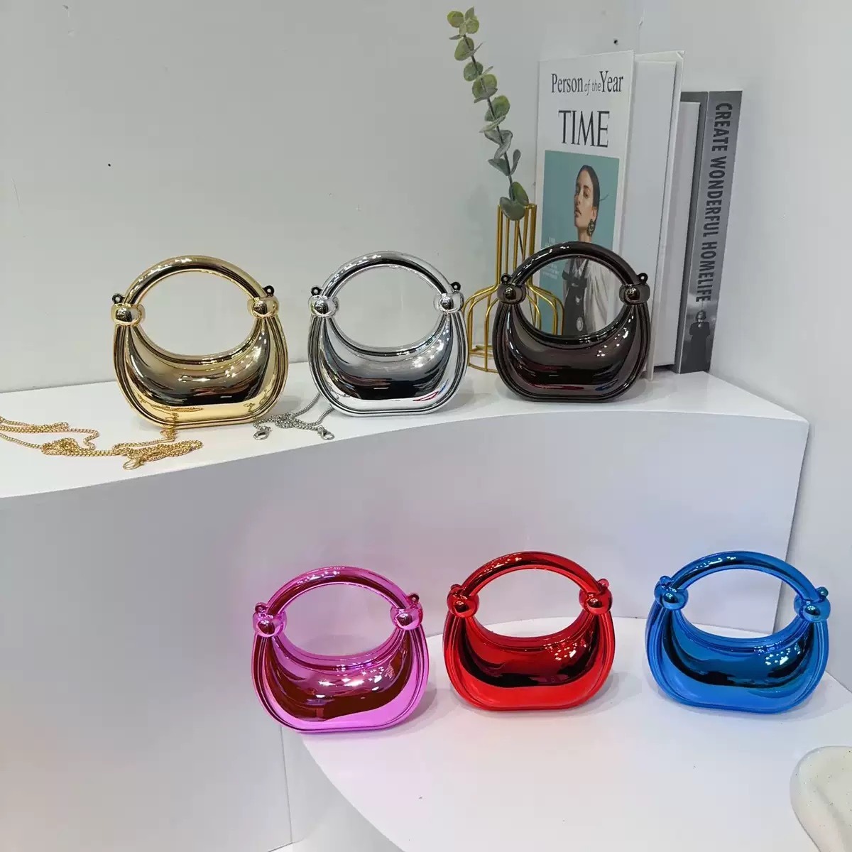 Mini Golden Evening Bag Purses - Clutch Bag Evening ulasan dan harga