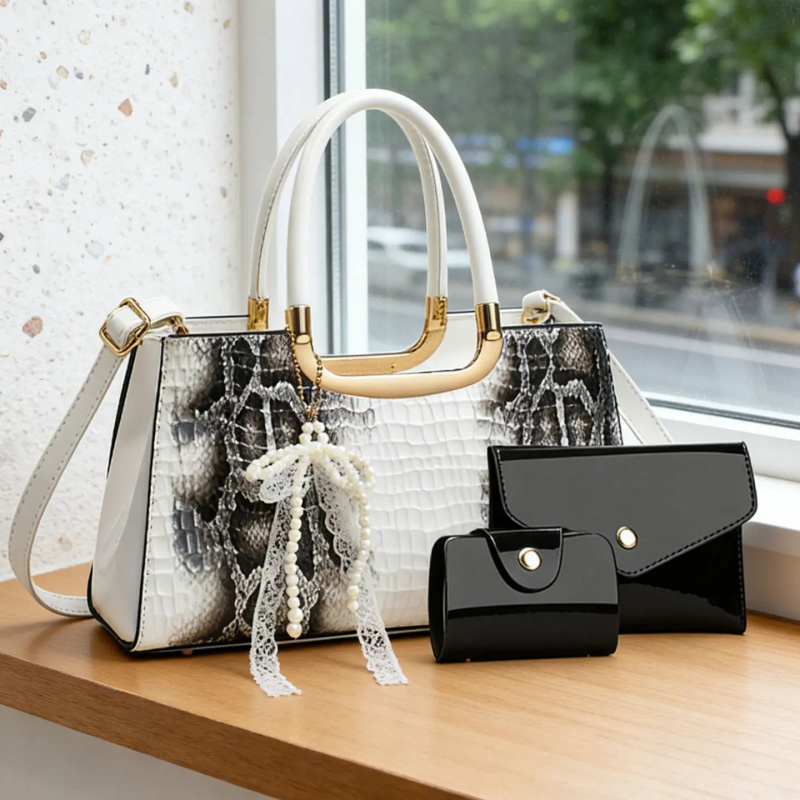 Women's Handbag Set, Crocodile - Clutch Bag Evening ulasan dan harga