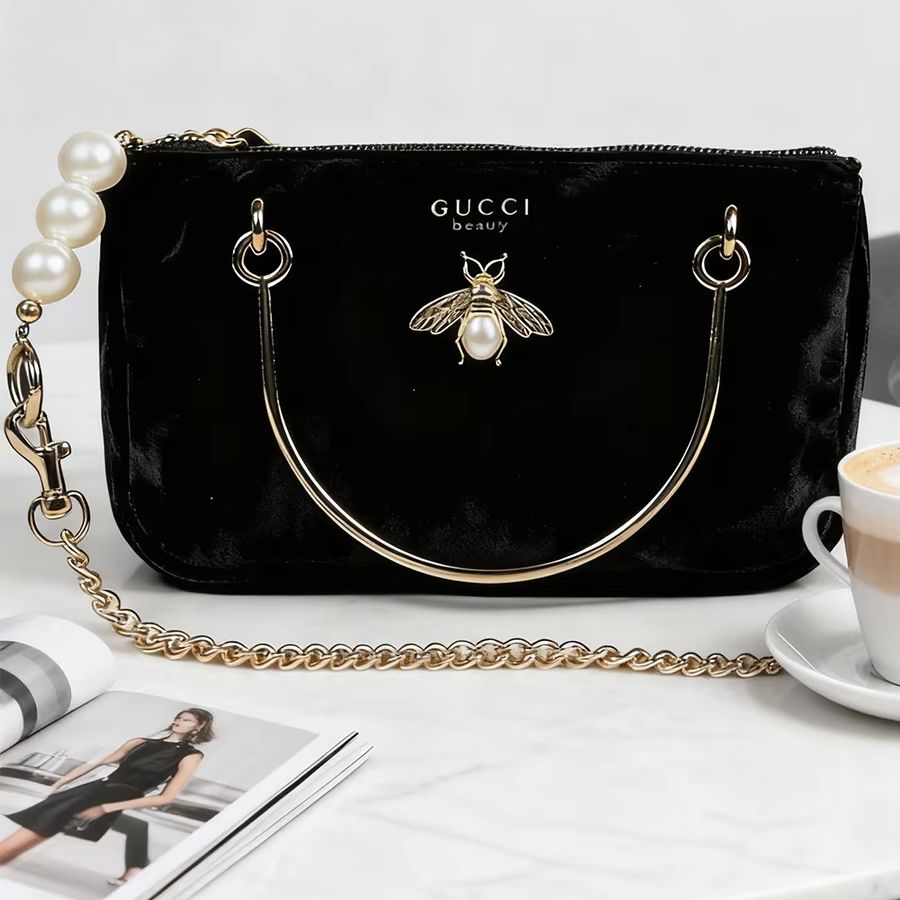 Gucci’s Bag Women Black Velvet - Women Bags Gucci ulasan dan harga
