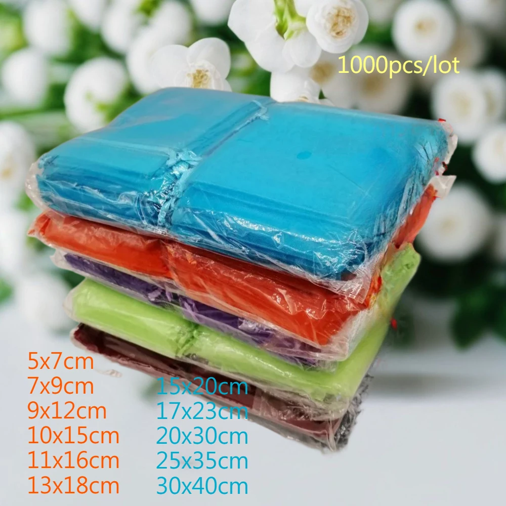 11 Sizes 1000pcs Organza Gift  - Women Bags For Eid ulasan dan harga