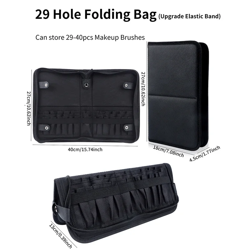 29/23 Holes Foldable Makeup Br - Women Bags Rack ulasan dan harga