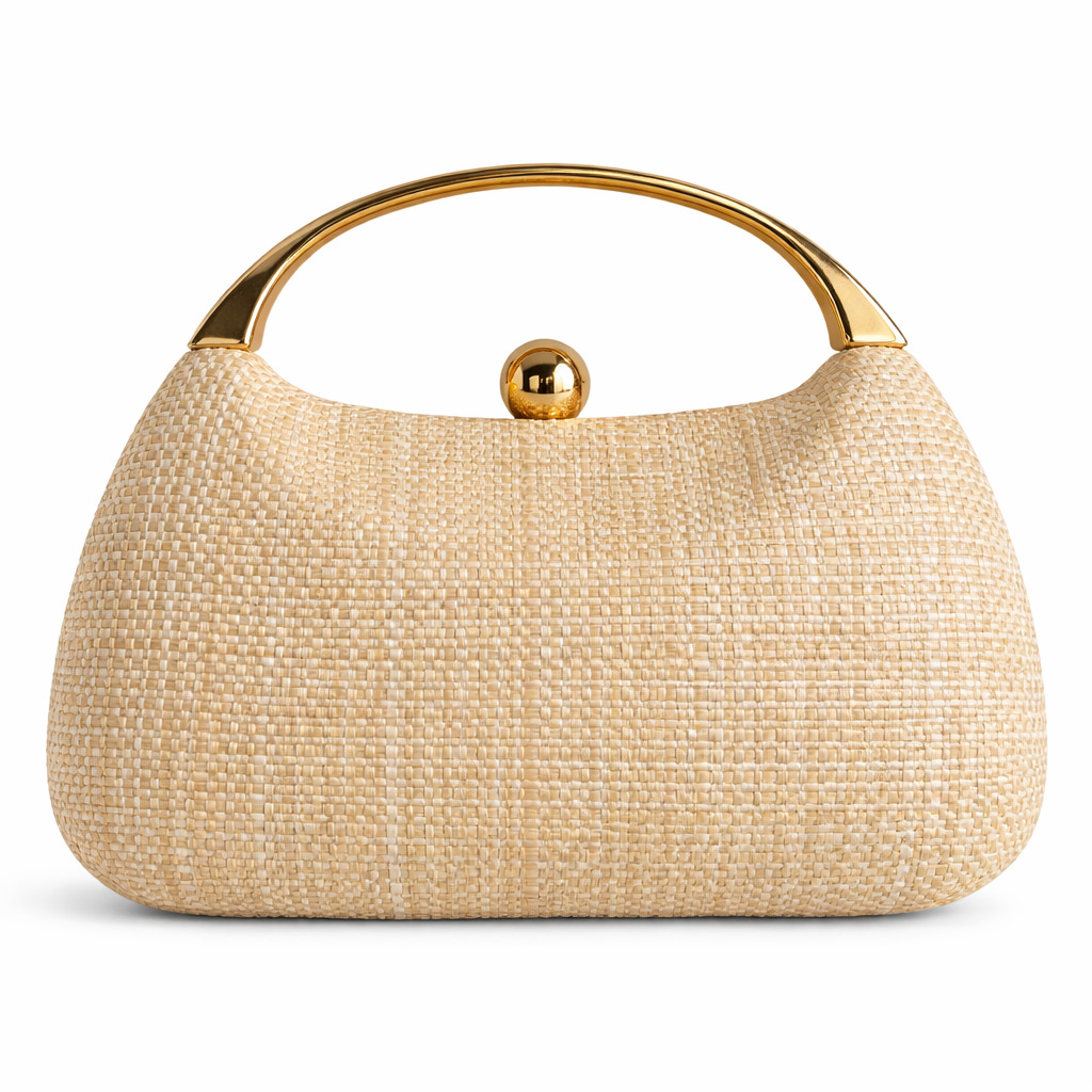 Fashion Elegant Straw Woven Cl - Clutch Bag Evening ulasan dan harga