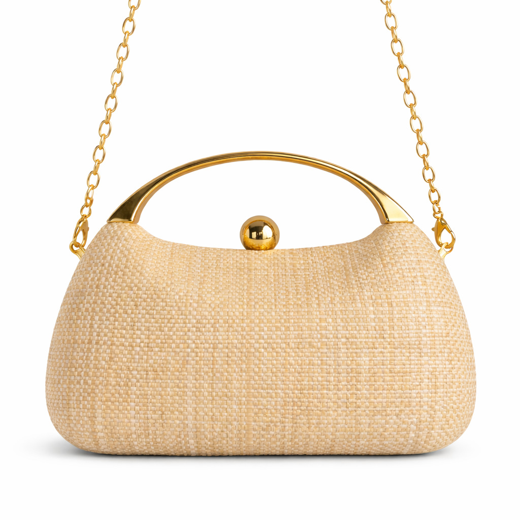 Fashion Elegant Straw Woven Cl - Clutch Bag Evening ulasan dan harga